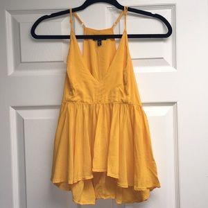 Yellow tiered blouse